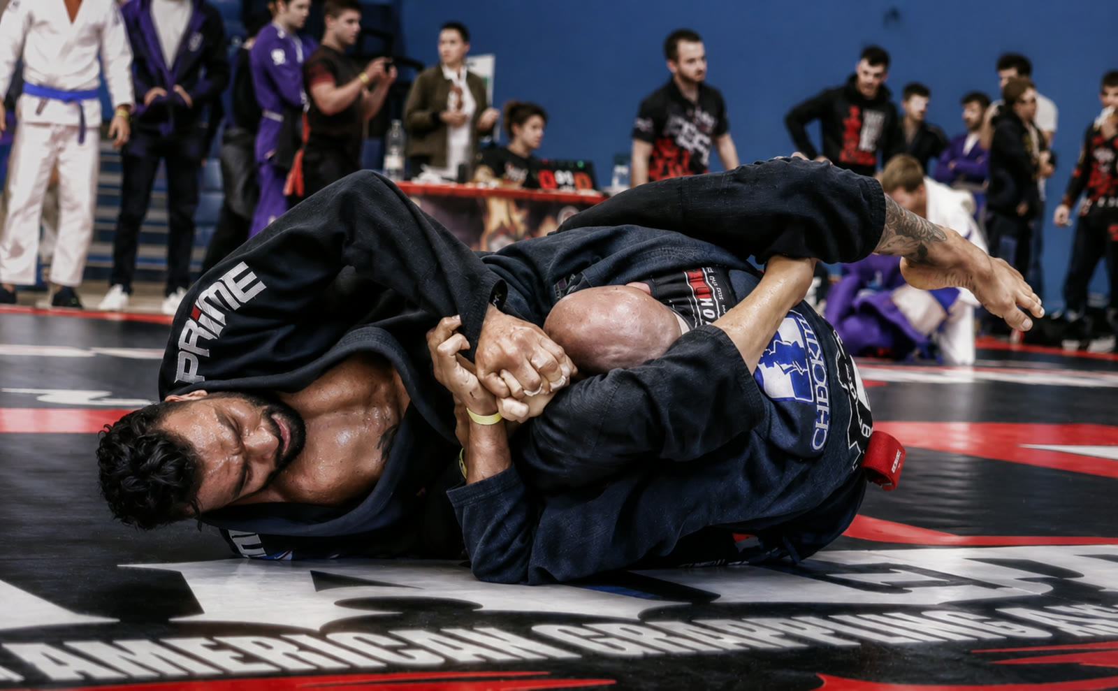 BJJ UNION competitor attacking an armbar in competition